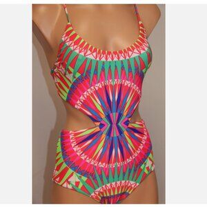 NWT Mara Hoffman Swim Swimsuit Bikini One piece monokini Sz XS SPN Red